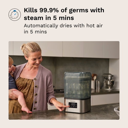 SuperQuick™ Baby Bottle Sterilizer and Dryer - Sterilizes & Dries in just 10 Minutes - product thumbnail